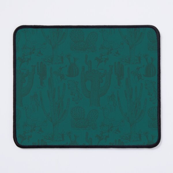 Item preview, Western Cactoile in Tonal Teal Green designed and sold by YesterdayColl.