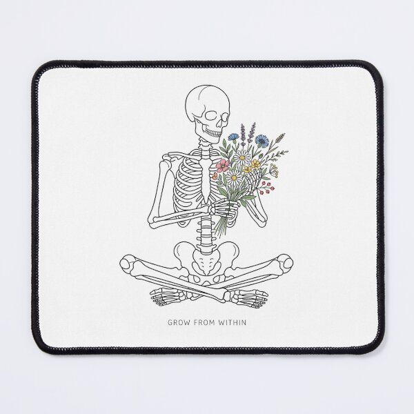 Item preview, Grow From Within Minimalist Skeleton Flowers Mental Health designed and sold by VibeTherapyArt.