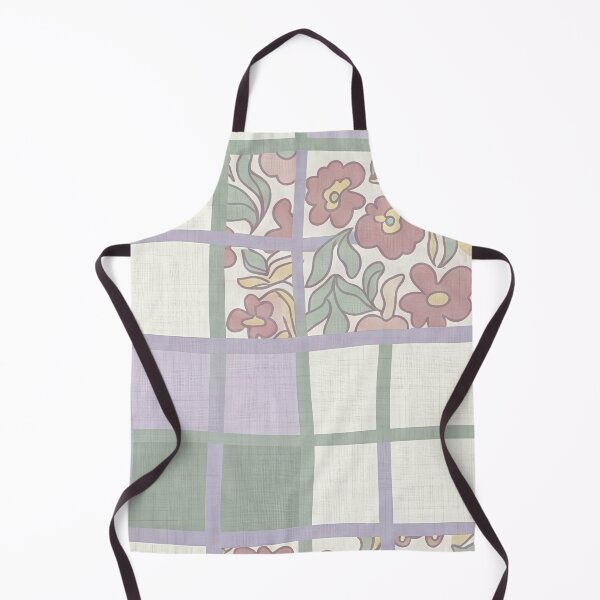 Item preview, Pastel Checkered Patchwork Floral Squares Pattern designed and sold by SassyArtistry.