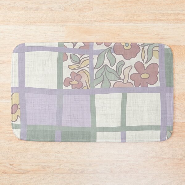 Item preview, Pastel Checkered Patchwork Floral Squares Pattern designed and sold by SassyArtistry.
