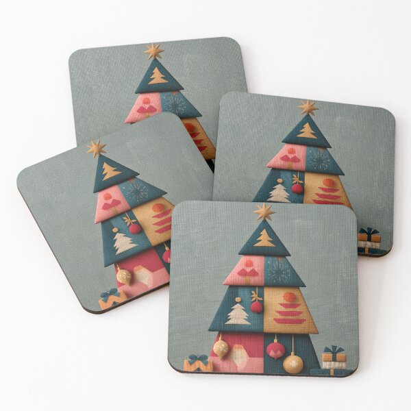 Item preview, Vintage Mid Century Modern Christmas Tree Art designed and sold by colorful-white.