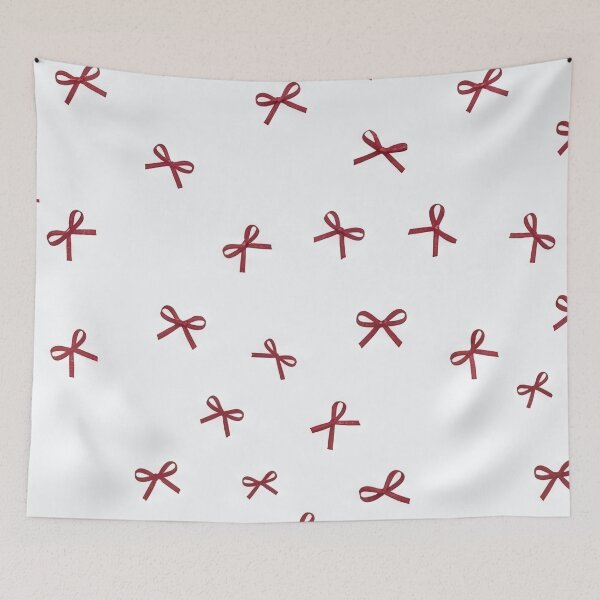 Item preview, Minimalist Red Ribbon Bows Seamless Pattern designed and sold by SassyArtistry.
