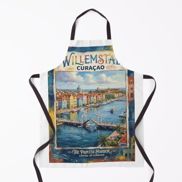 Item preview, Willemstad Curaçao Travel Poster – Colorful Caribbean Harbor designed and sold by ElartedeNoel.