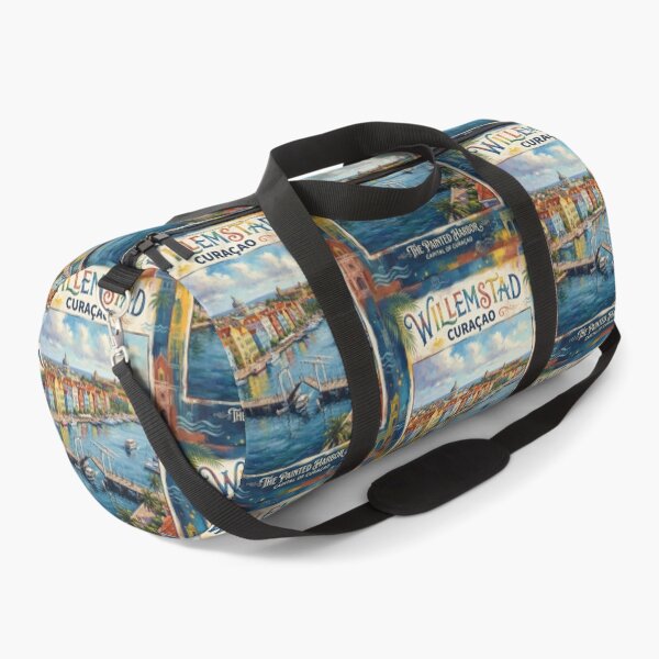Item preview, Willemstad Curaçao Travel Poster – Colorful Caribbean Harbor designed and sold by ElartedeNoel.