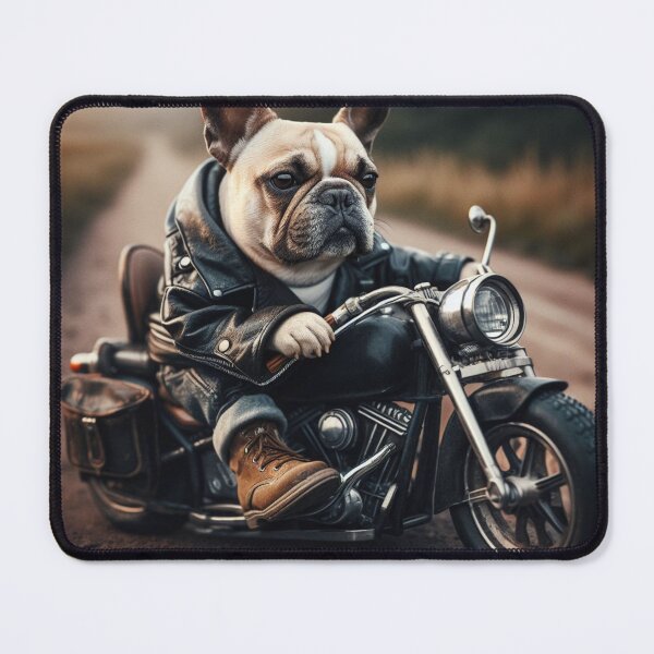 Artikelvorschau, Französische Bulldogge auf dem Motorrad – Motorrad-Hunde-Abenteuer entworfen und verkauft von CanArtVision.