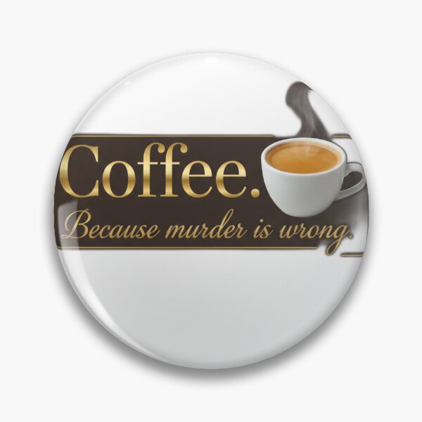 Item preview, Coffee Because Murder Is Wrong Boutique Serif Tee designed and sold by Viviglow.