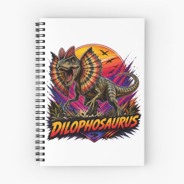 Item preview, Dilophosaurus Retro Synthwave Neon Predator designed and sold by JonelleTshirts.