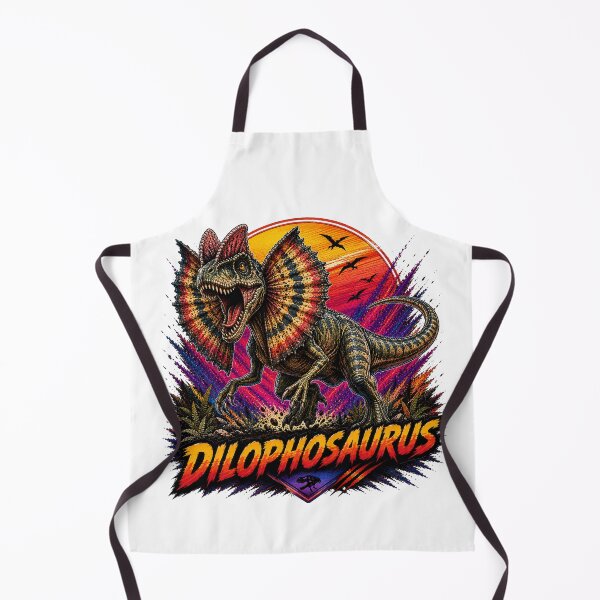 Item preview, Dilophosaurus Retro Synthwave Neon Predator designed and sold by JonelleTshirts.