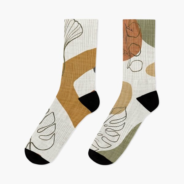 Item preview, Abstract Organic Shapes and Ginkgo Leaves Pattern designed and sold by SassyArtistry.