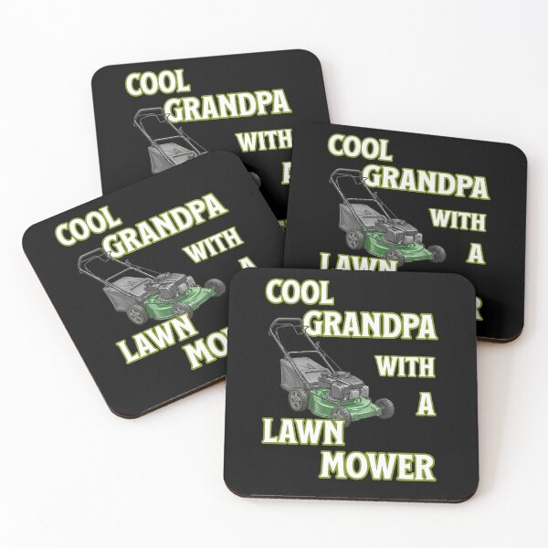 Item preview, Cool grandpa with a lawnmower designed and sold by ReneMM.