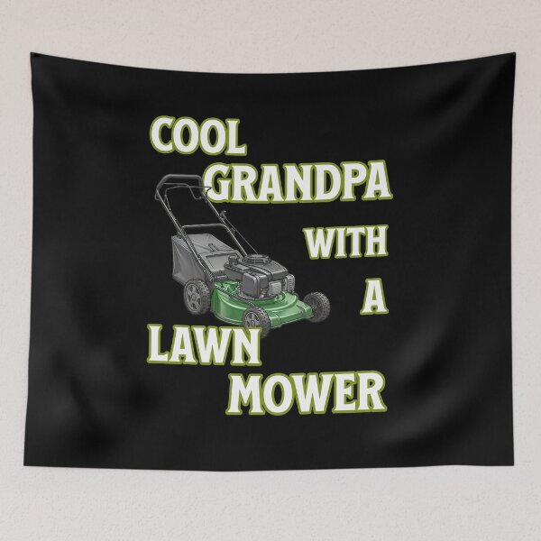 Item preview, Cool grandpa with a lawnmower designed and sold by ReneMM.