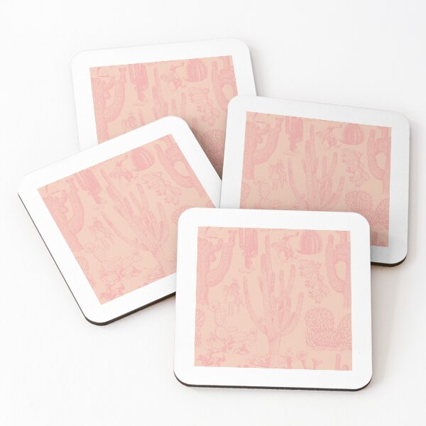 Item preview, Western Cactoile in Tonal Dusty Coral Pink designed and sold by YesterdayColl.