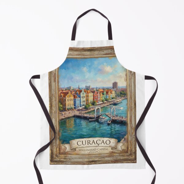 Item preview, Willemstad Curaçao Travel Poster – Colorful Caribbean Harbor designed and sold by ElartedeNoel.