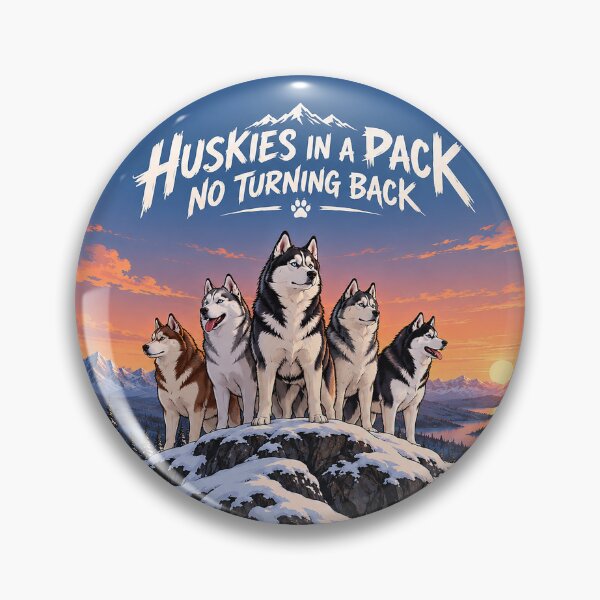 Item preview, Huskies in a Pack No Turning Back! designed and sold by nikkolaus.