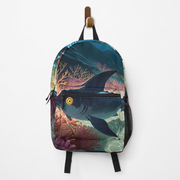Item preview, Deep Sea Blue Fish Coral Reef Art – Oceanic Marine Wildlife Illustration designed and sold by BLUESKY11a.