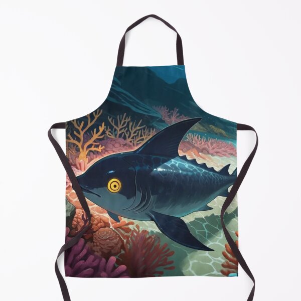 Item preview, Deep Sea Blue Fish Coral Reef Art – Oceanic Marine Wildlife Illustration designed and sold by BLUESKY11a.