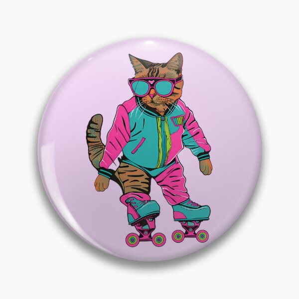 Item preview, 80s Roller Skating Cat designed and sold by Structure-Blue.