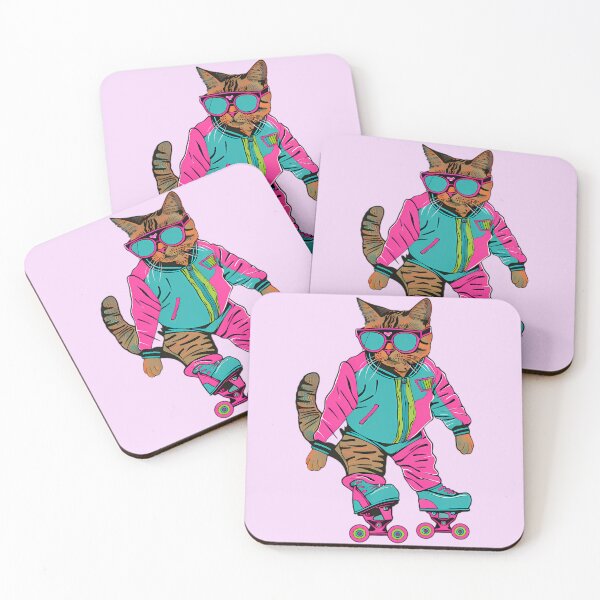 Item preview, 80s Roller Skating Cat designed and sold by Structure-Blue.