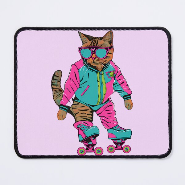 Item preview, 80s Roller Skating Cat designed and sold by Structure-Blue.