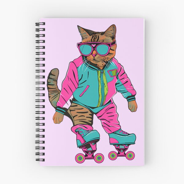 Item preview, 80s Roller Skating Cat designed and sold by Structure-Blue.