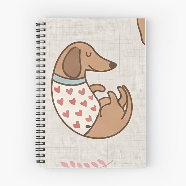 Item preview, Dachshund Wiener Dogs in Heart Sweaters Pattern designed and sold by SassyArtistry.