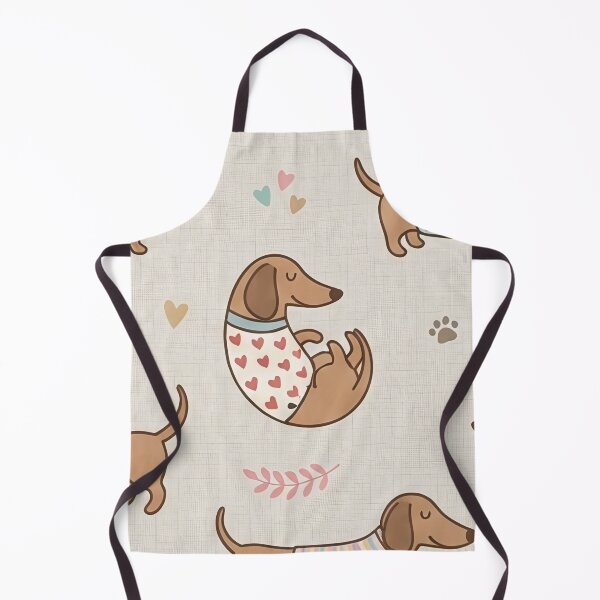 Item preview, Dachshund Wiener Dogs in Heart Sweaters Pattern designed and sold by SassyArtistry.