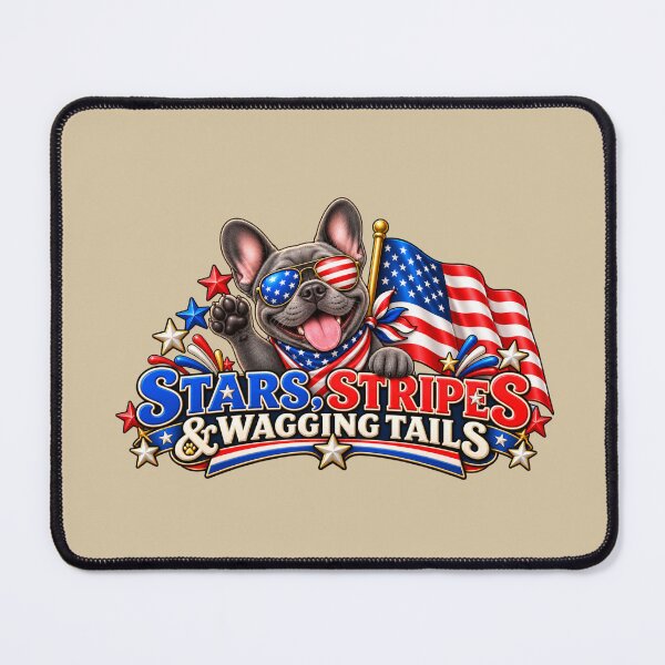Item preview, Stars Stripes & Wagging Tails – Patriotic French Bulldog designed and sold by HO•Designs.