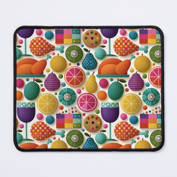 Item preview, Mid Century Modern Retro Food Pattern Art designed and sold by colorful-white.