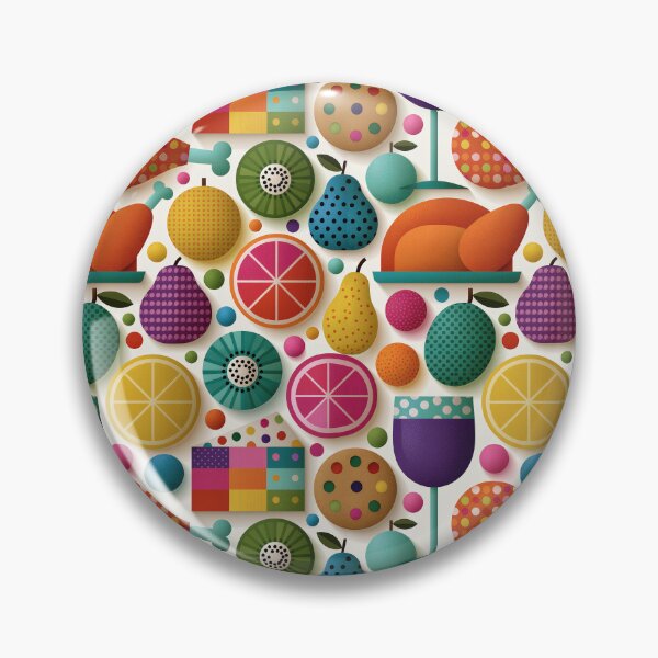 Item preview, Mid Century Modern Retro Food Pattern Art designed and sold by colorful-white.