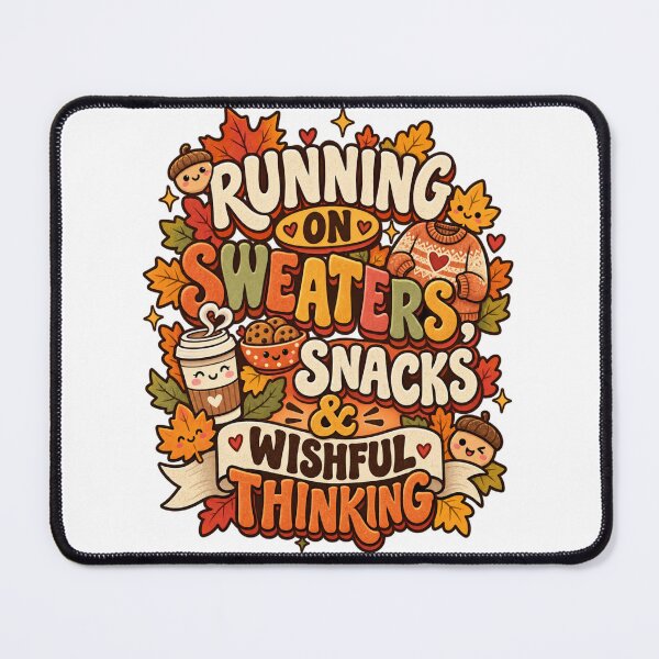 Item preview, Running On Sweaters Snacks And Wishful Thinking - Autumn Fall designed and sold by InspiredCreatives.