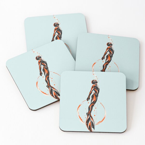 Item preview, Freediver in Motion – Abstract Freediving Art designed and sold by zhivago1980.