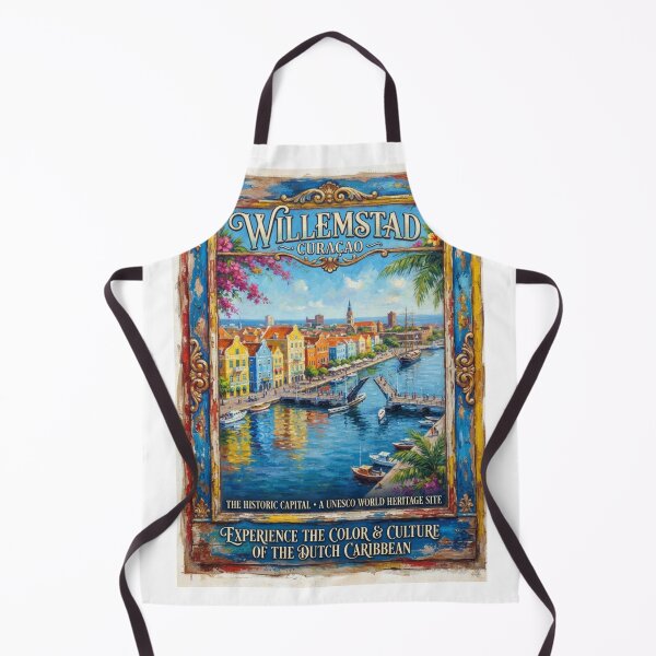 Item preview, Willemstad Curaçao Travel Poster – Colorful Caribbean Harbor designed and sold by ElartedeNoel.
