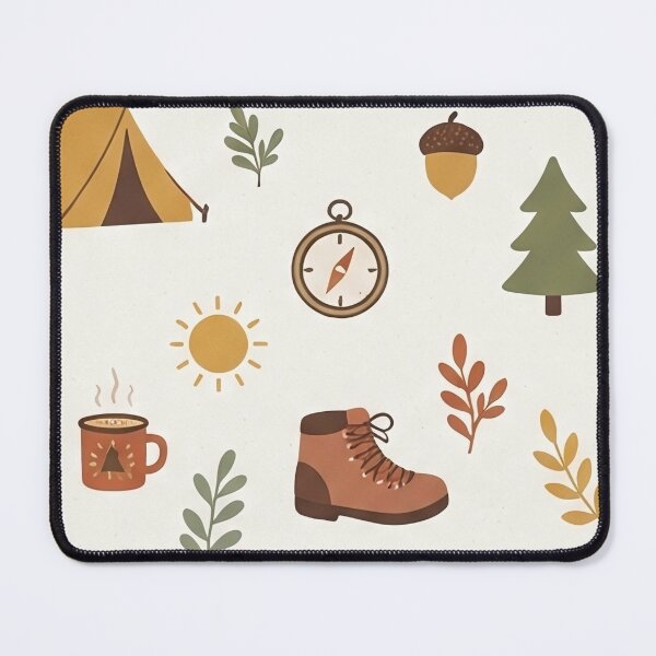 Item preview, Vintage Camping and Pine Trees Seamless Pattern designed and sold by SassyArtistry.