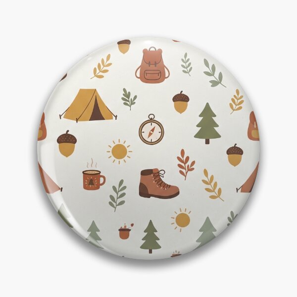 Item preview, Vintage Camping and Pine Trees Seamless Pattern designed and sold by SassyArtistry.