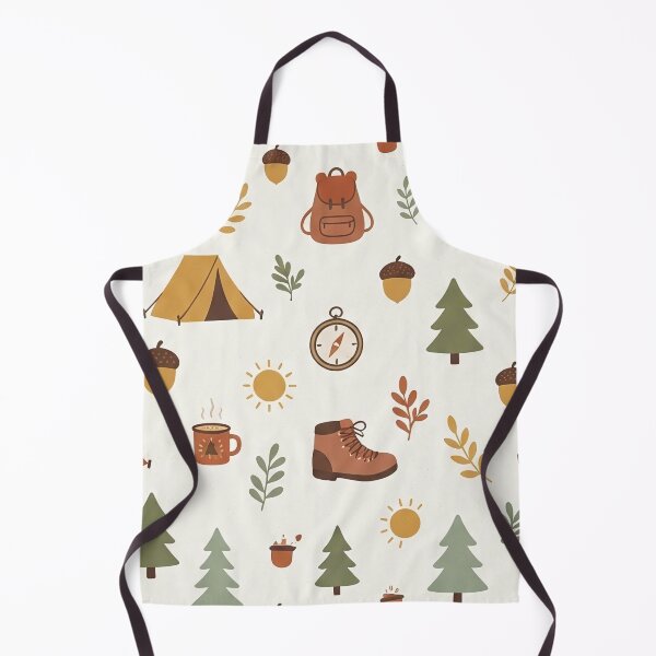 Item preview, Vintage Camping and Pine Trees Seamless Pattern designed and sold by SassyArtistry.