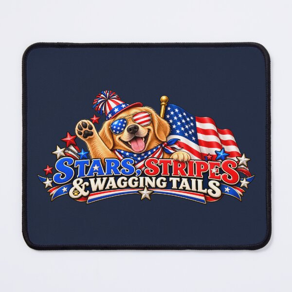 Item preview, Stars Stripes & Wagging Tails – Patriotic Dog designed and sold by HO•Designs.