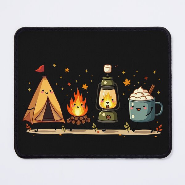 Item preview, Happy Campers - Cute Fall Camping Friends Doodle designed and sold by VibeTherapyArt.