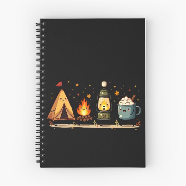 Item preview, Happy Campers - Cute Fall Camping Friends Doodle designed and sold by VibeTherapyArt.