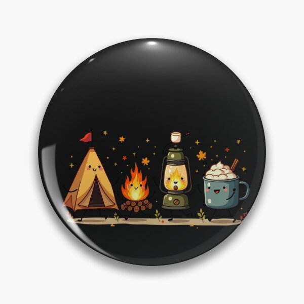 Item preview, Happy Campers - Cute Fall Camping Friends Doodle designed and sold by VibeTherapyArt.