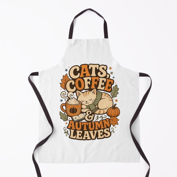 Item preview, Cats Coffee & Autumn Leaves Cozy Fall designed and sold by Zenith Design.