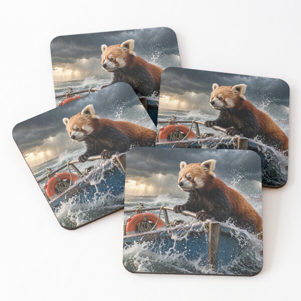 Item preview, Red Panda in Stormy Seas designed and sold by Savannah Gibbs.