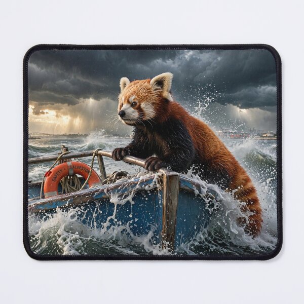 Item preview, Red Panda in Stormy Seas designed and sold by Savannah Gibbs.