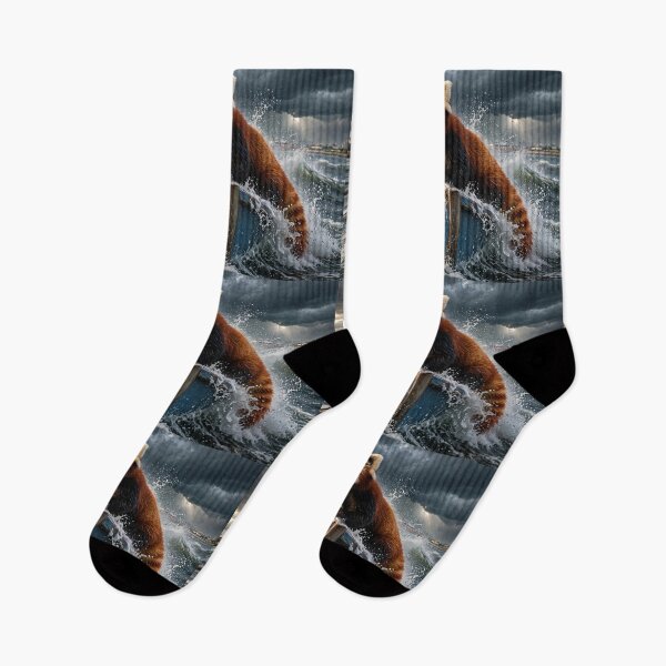 Item preview, Red Panda in Stormy Seas designed and sold by Savannah Gibbs.