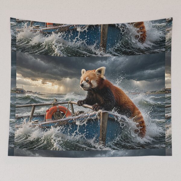 Item preview, Red Panda in Stormy Seas designed and sold by Savannah Gibbs.