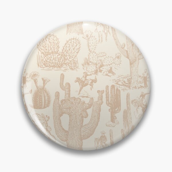 Item preview, Western Cactoile in Cream + Beige designed and sold by YesterdayColl.