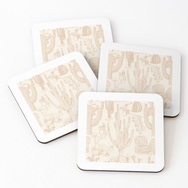 Item preview, Western Cactoile in Cream + Beige designed and sold by YesterdayColl.
