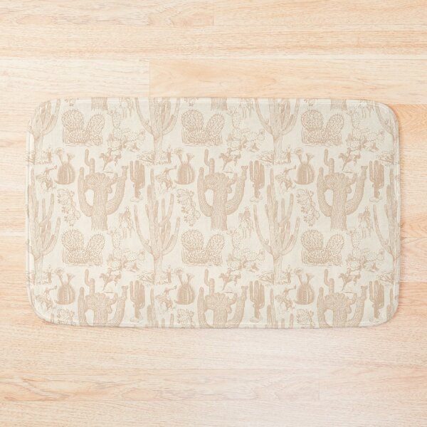 Item preview, Western Cactoile in Cream + Beige designed and sold by YesterdayColl.
