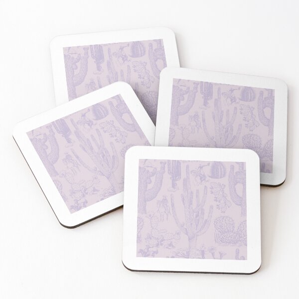 Item preview, Western Cactoile in Pastel Lilac + Lavender designed and sold by YesterdayColl.
