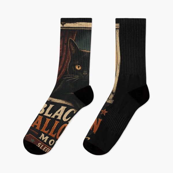 Item preview, BLACK CAT HALLOWEEN MOTEL Sleep Tight Halloween Vintage Screen Print designed and sold by KristenosNehk.