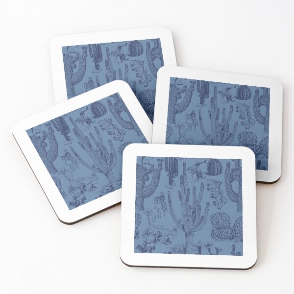 Item preview, Western Cactoile in Denim + Navy Blue designed and sold by YesterdayColl.